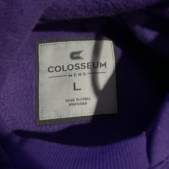 NEW Washington Huskies Colosseum Athletics Purple Hoodie Sweatshirt Men's L - Picture 10 of 11